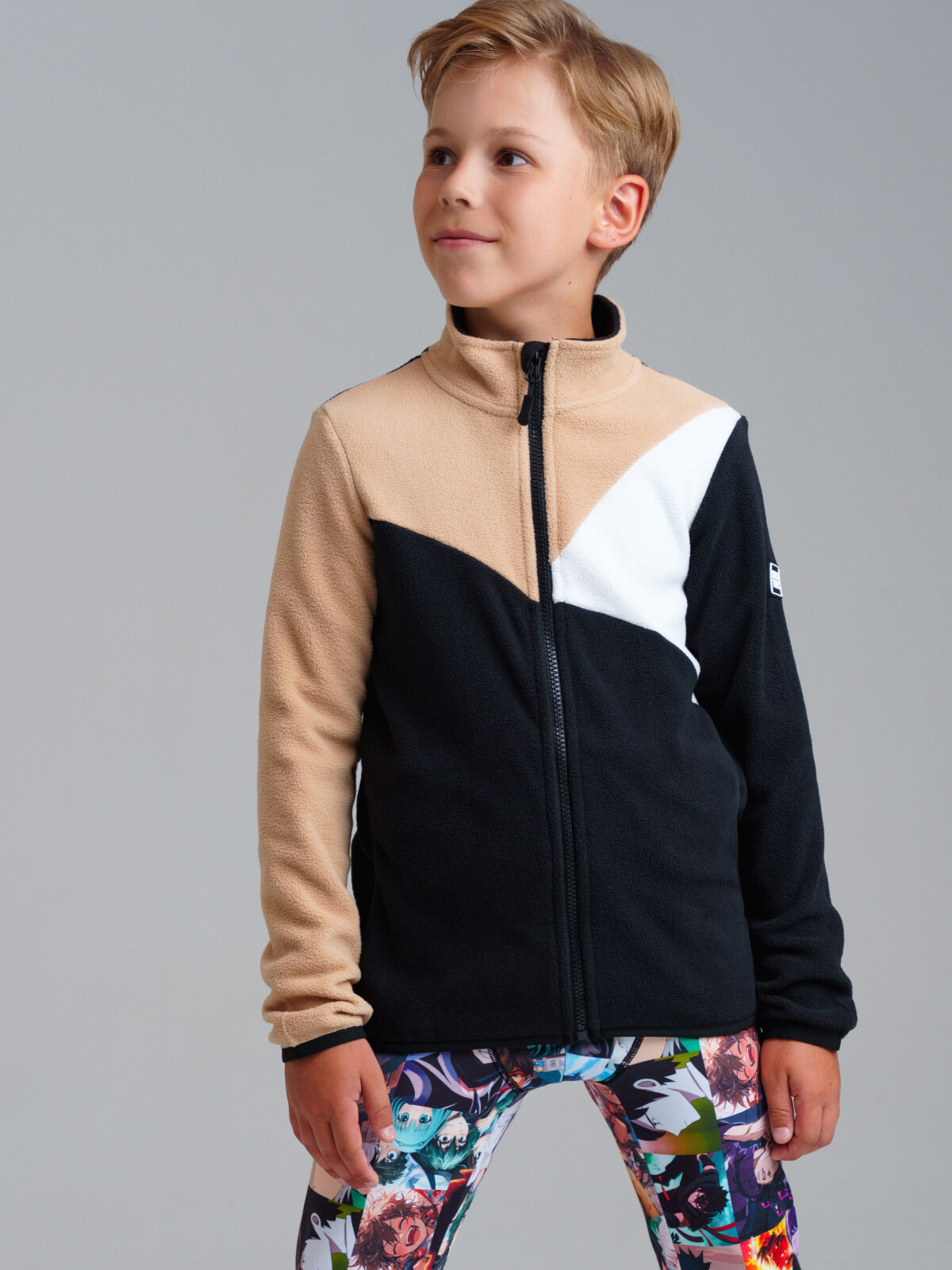 

Куртка детская PlayToday 32411209, черный, бежевый, белый, 128, 32411209