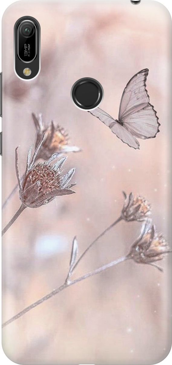 

Чехол на Honor 8A/8A Pro/Huawei Y6 (2019)/Y6 Prime (2019) "Бабочка", Белый;розовый, 6030