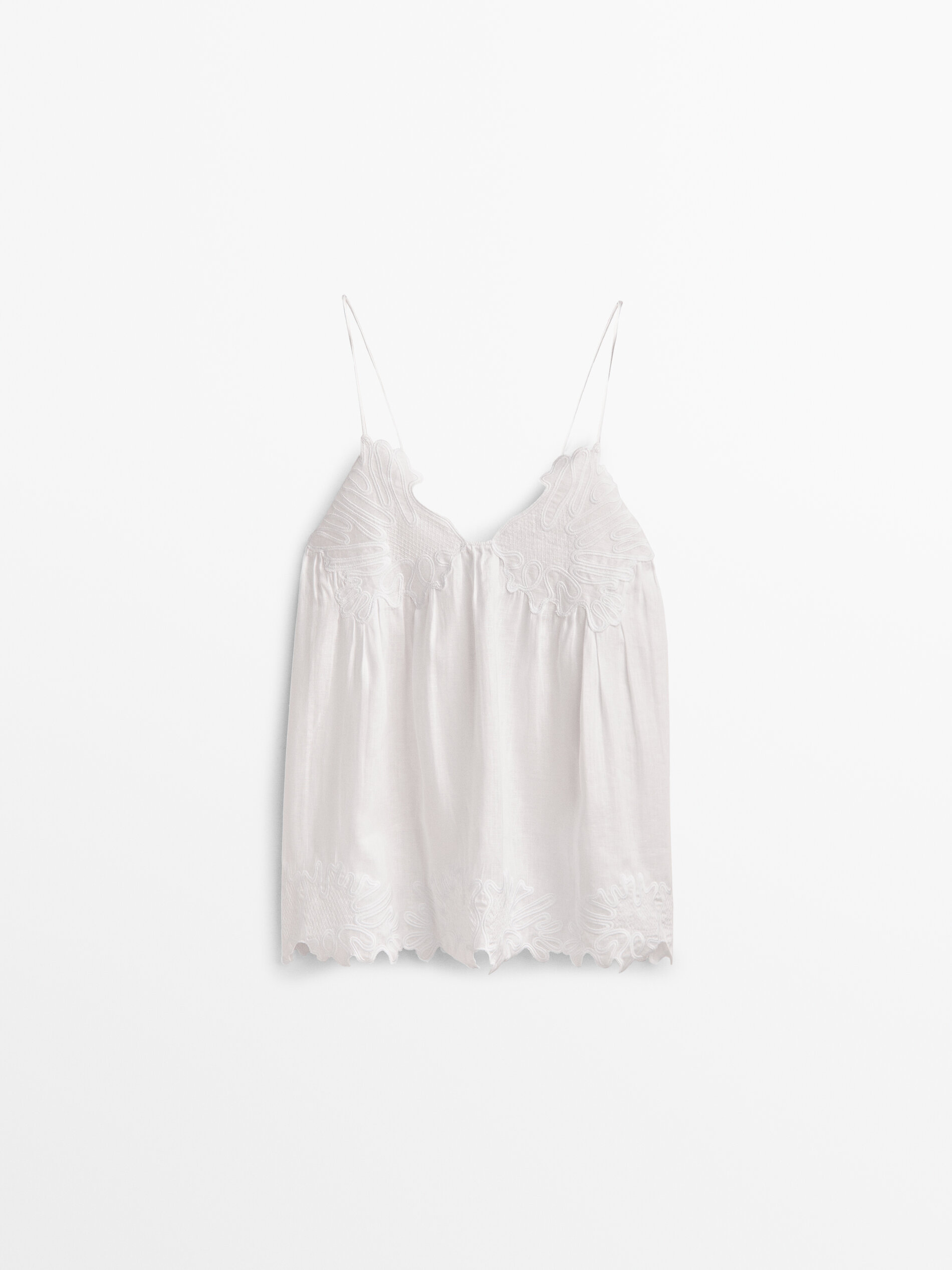 

Топ женский Massimo Dutti 05700801250 белый S, 05700801250