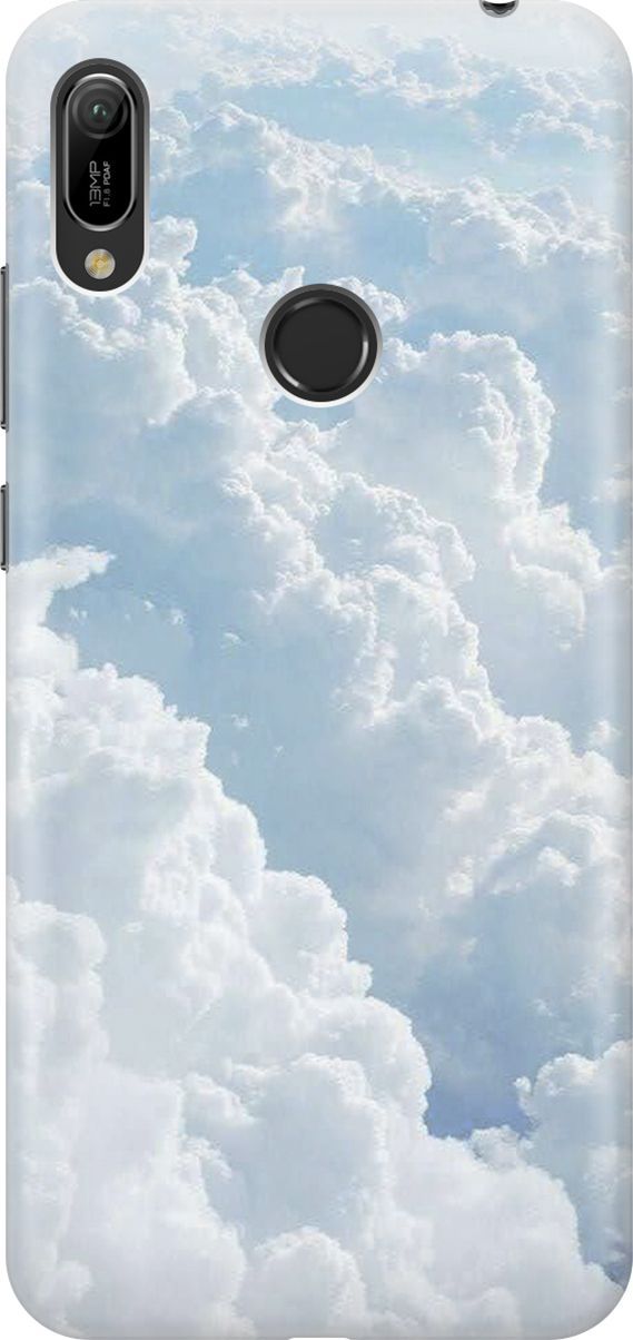 

Чехол на Honor 8A/8A Pro/Huawei Y6 (2019)/Y6 Prime (2019) "Кучевые облака", Белый;голубой, 6030