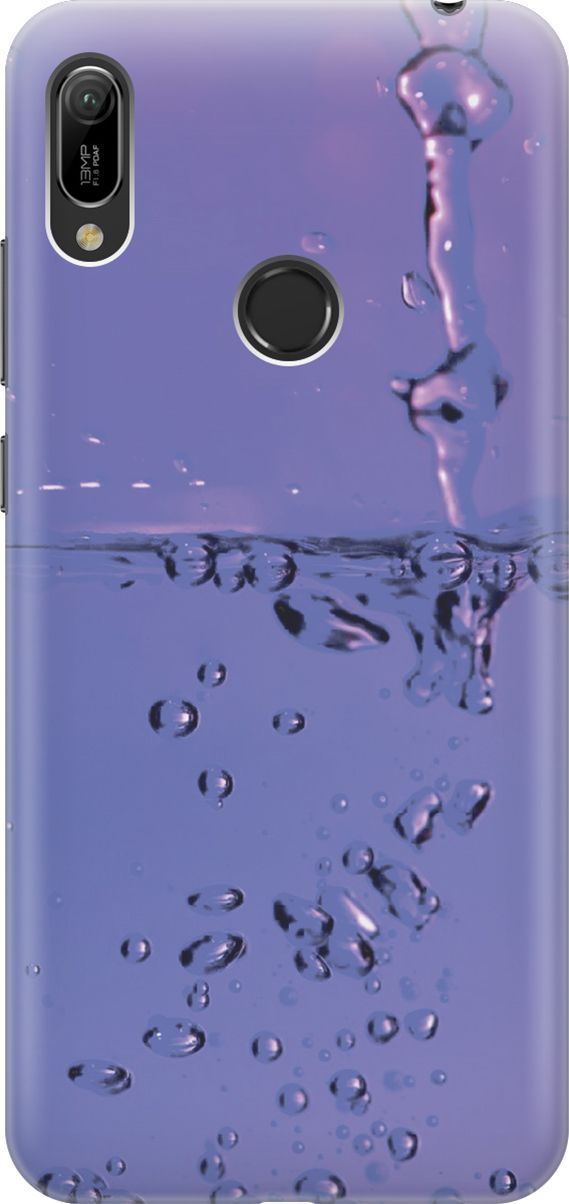 

Чехол на Honor 8A/8A Pro/Huawei Y6 (2019)/Y6 Prime (2019) "Капли на сиреневом", Синий;фиолетовый, 6029