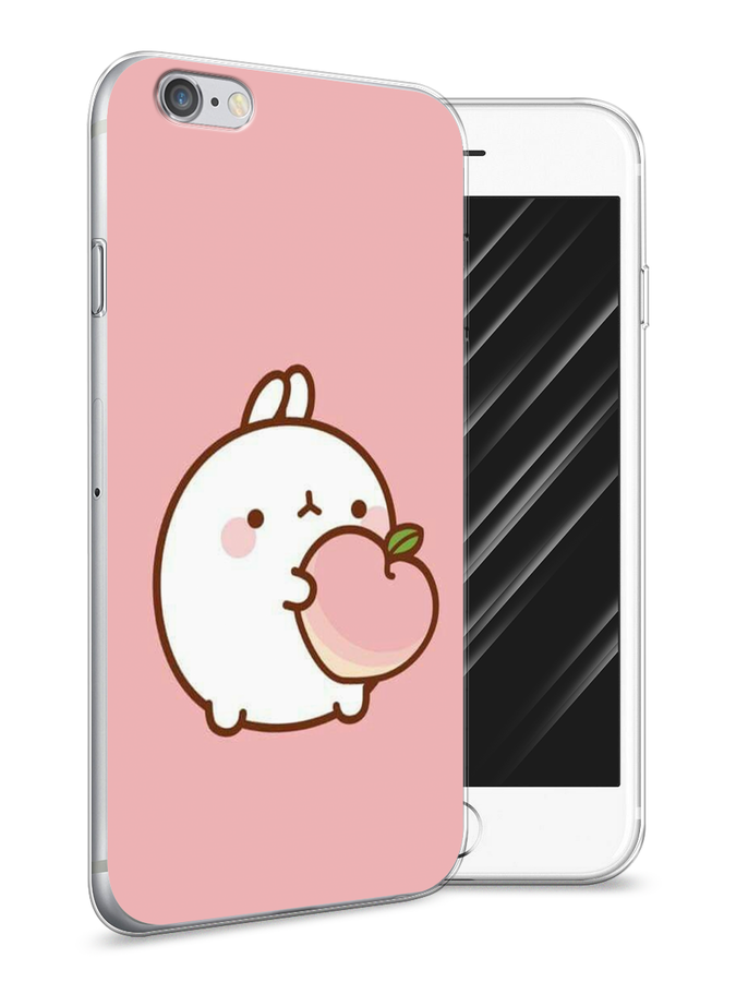 

Чехол Awog на Apple iPhone 6S / Айфон 6S "Кролик с персиком", Разноцветный, 0104S50-1
