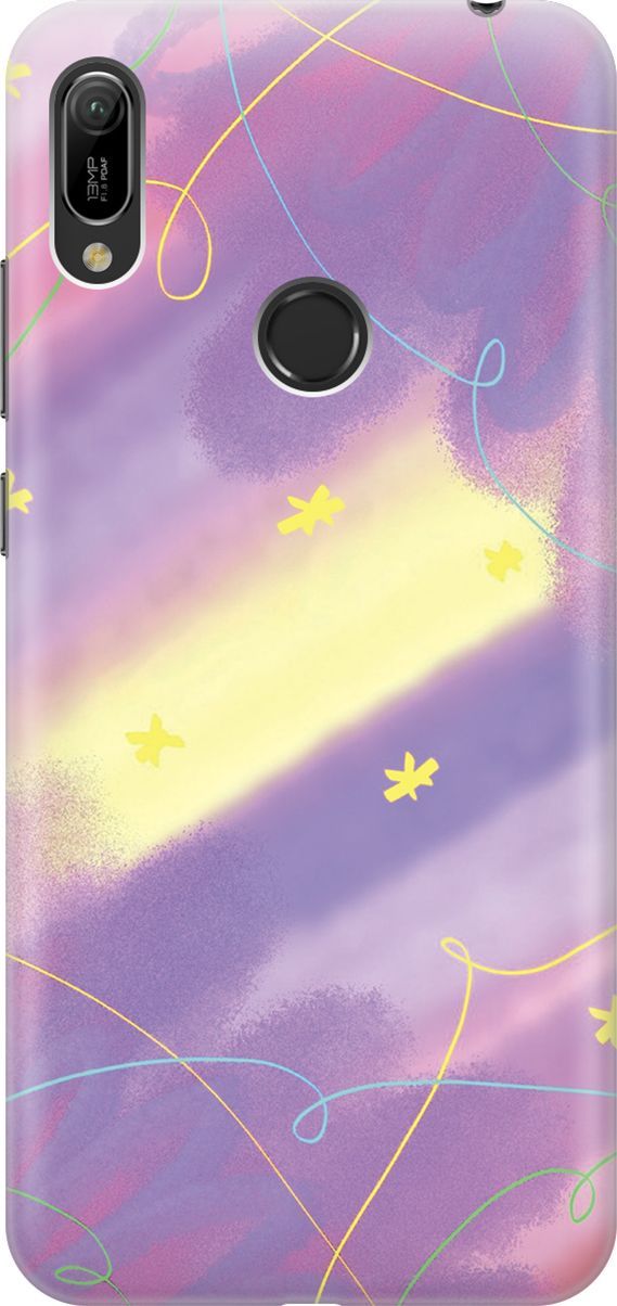 

Чехол на Honor 8A/8A Pro/Huawei Y6 (2019)/Y6 Prime (2019) "Сиреневые сны", Желтый;фиолетовый, 6028