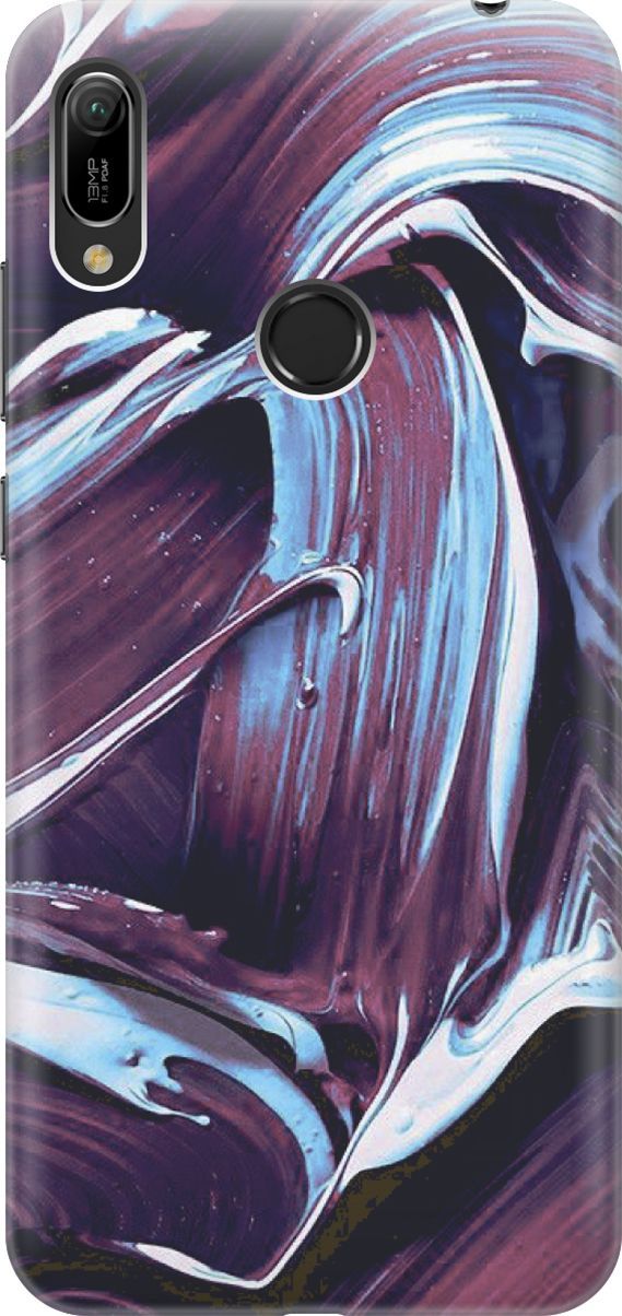 

Чехол на Honor 8A/8A Pro/Huawei Y6 (2019)/Y6 Prime (2019) "Фиолетовые мазки", Голубой;фиолетовый, 6028