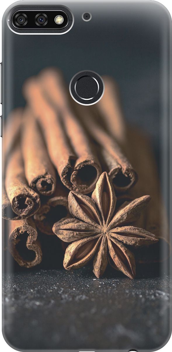 

Чехол на Honor 7C/7A Pro/Huawei Y6 Prime (2018) "Корица", Коричневый;серый, 4504