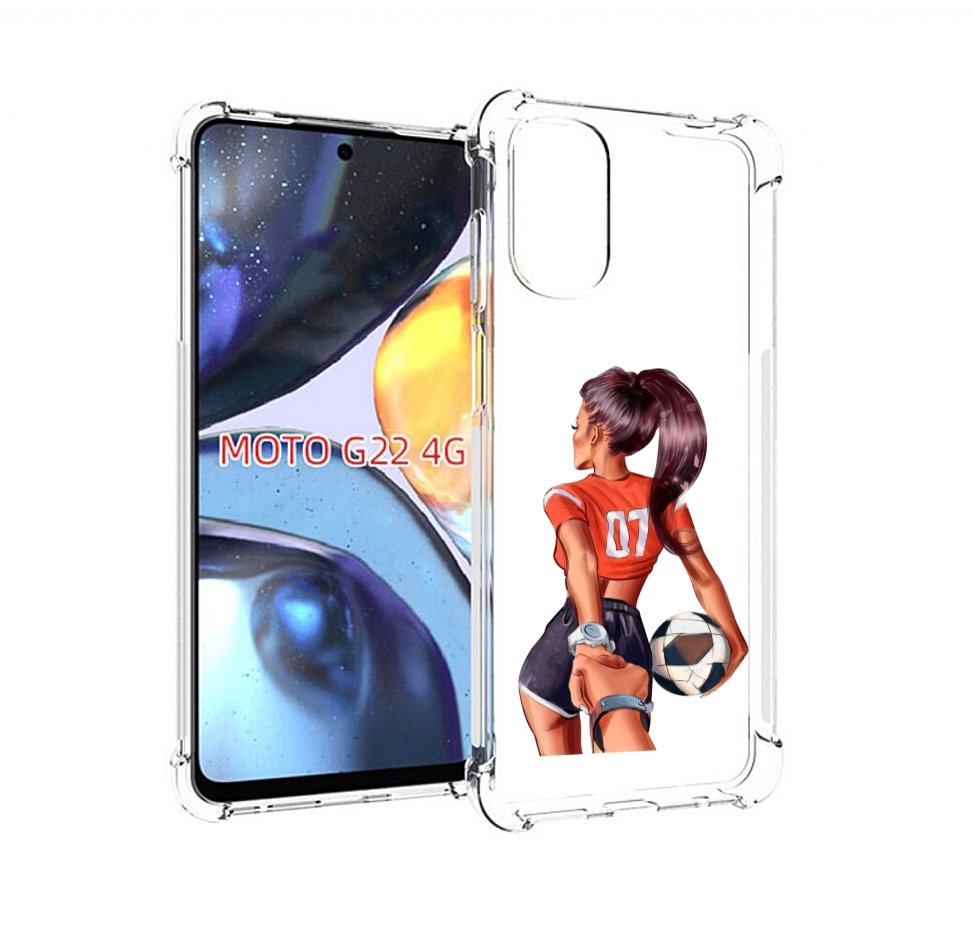 Чехол MyPads Девушка-футболистка женский для Motorola Moto G22 4G