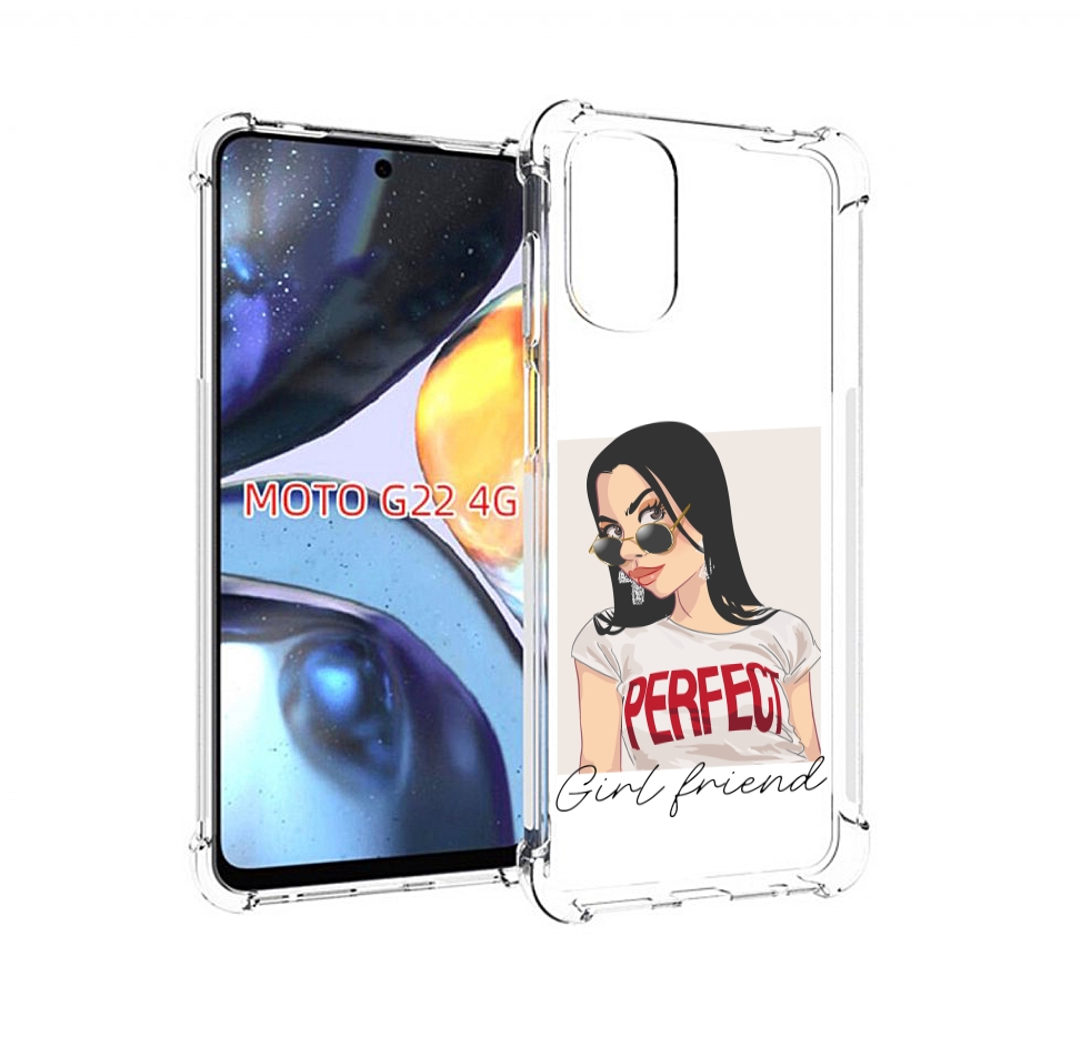 

Чехол MyPads Девушка-с-сережками женский для Motorola Moto G22 4G, Прозрачный, Tocco