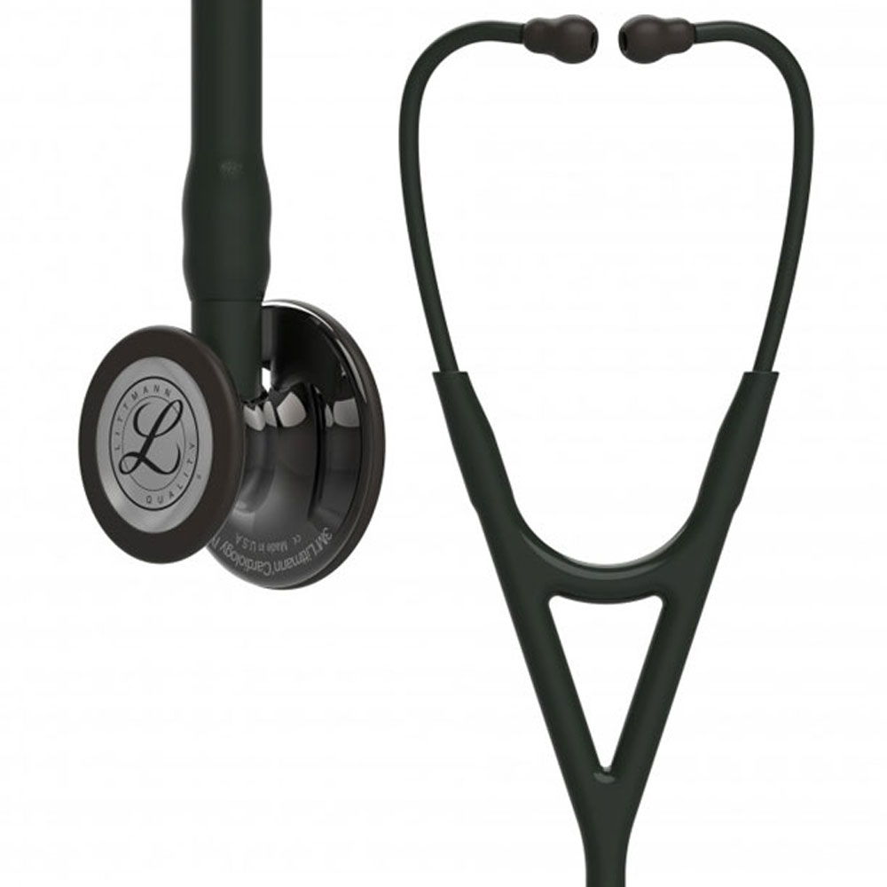 фото Стетоскоп 3m littmann cardiology iv, черная трубка, дымчатая акустическая головка, 69 см