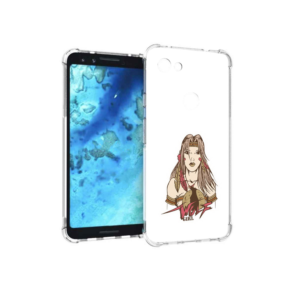

Чехол MyPads Tocco для Google Pixel 3 девушка волк, Прозрачный, Tocco