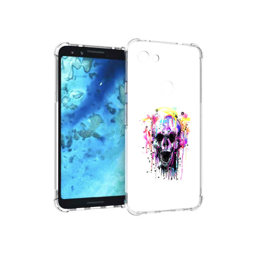 

Чехол MyPads Tocco для Google Pixel 3 граффити череп, Прозрачный, Tocco