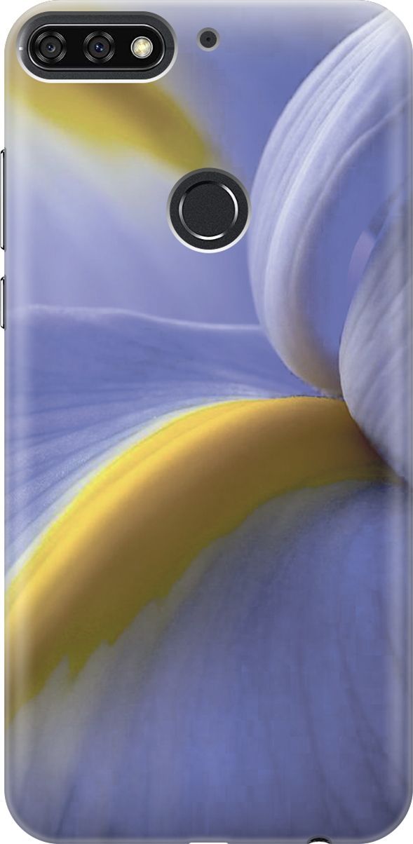 

Чехол на Honor 7C/7A Pro/Huawei Y6 Prime (2018) "Синяя калла", Желтый;фиолетовый, 4503