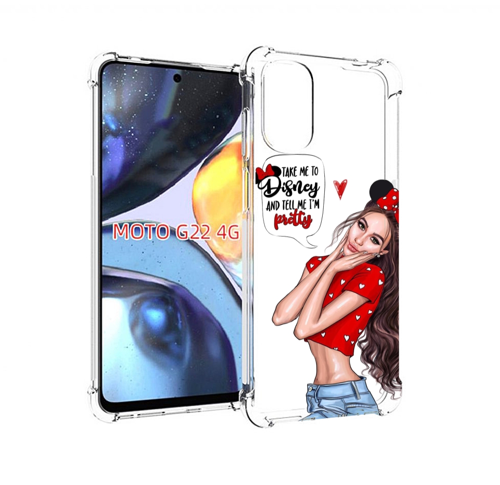 

Чехол MyPads Девушка-Мини женский для Motorola Moto G22 4G, Прозрачный, Tocco