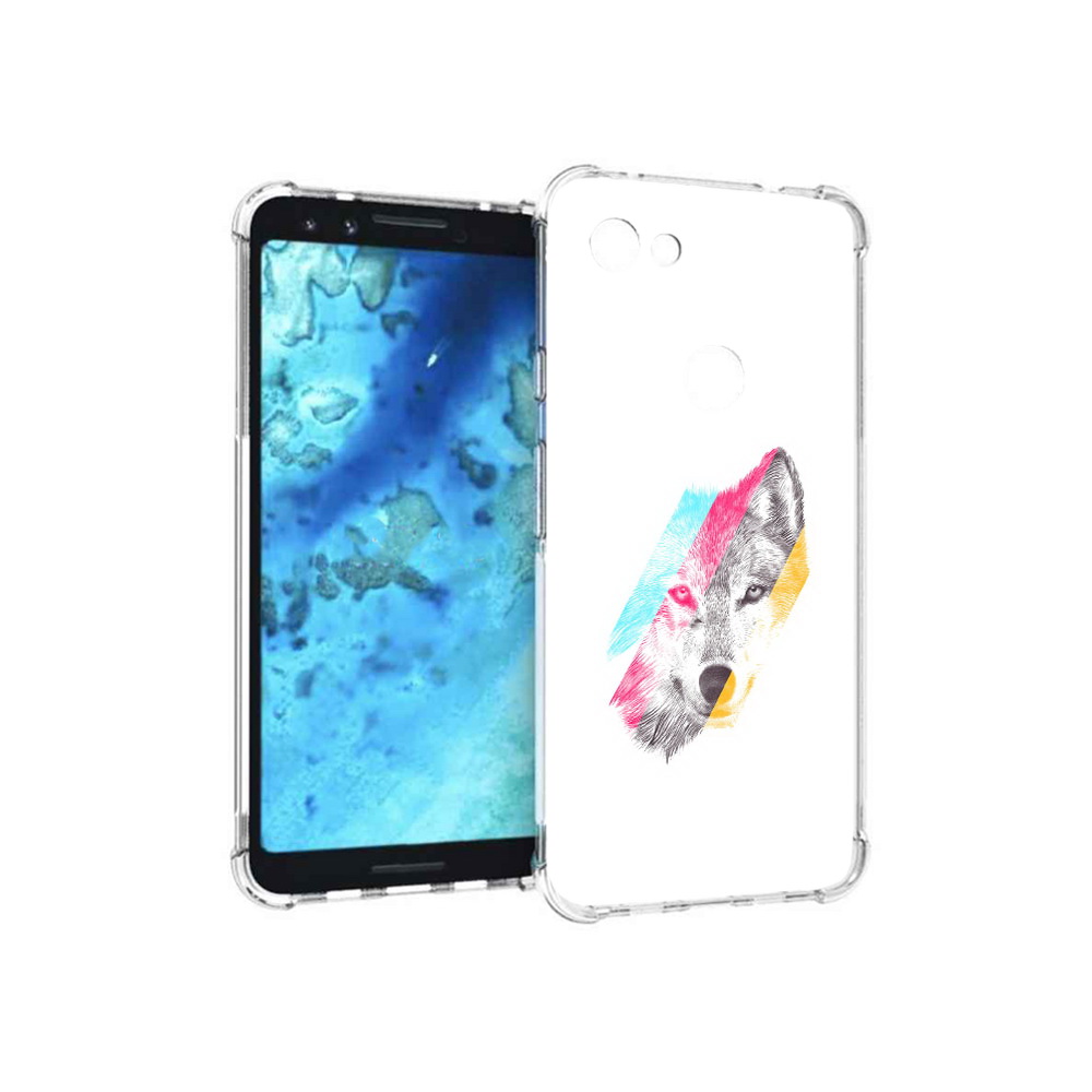 

Чехол MyPads Tocco для Google Pixel 3 волк градиент, Прозрачный, Tocco