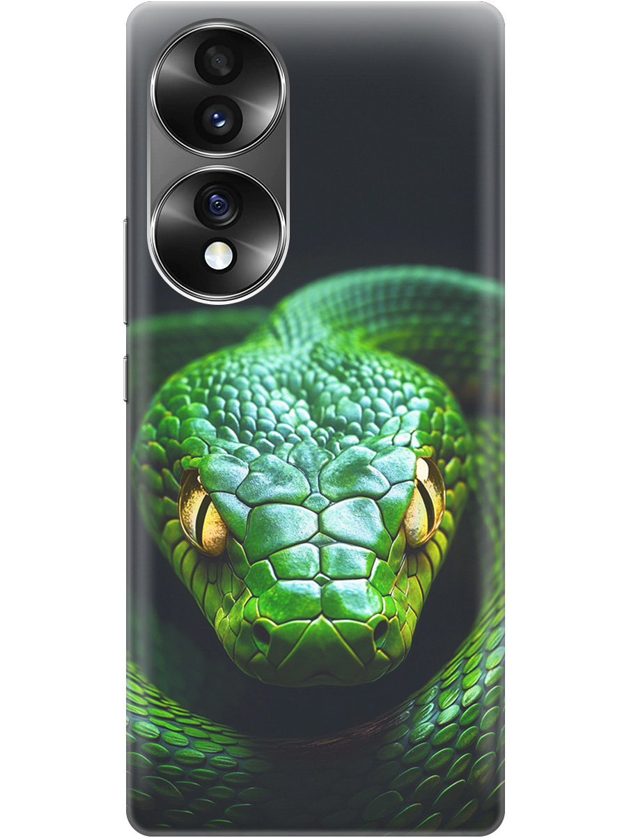 

Силиконовый чехол на Honor 70 с принтом "Зеленая змея", Прозрачный;черный;серебристый;зеленый, 740189213
