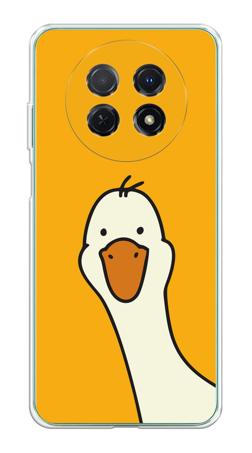 

Чехол на Huawei Nova Y91 "Утка на желтом фоне", Желтый;красный, 6121650-1