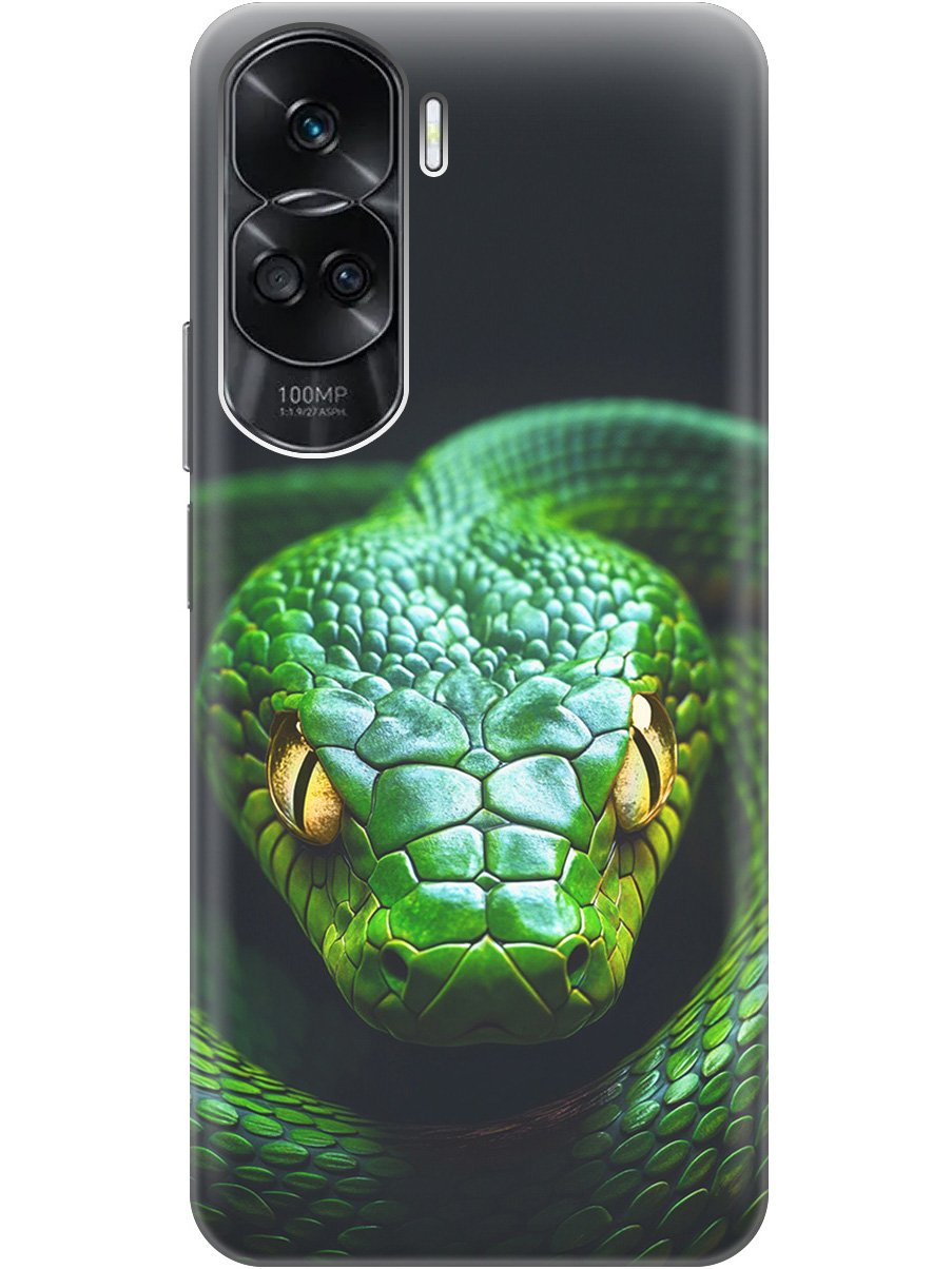 

Силиконовый чехол на Honor 90 Lite с принтом "Зеленая змея", Прозрачный;черный;серебристый;зеленый, 772622613