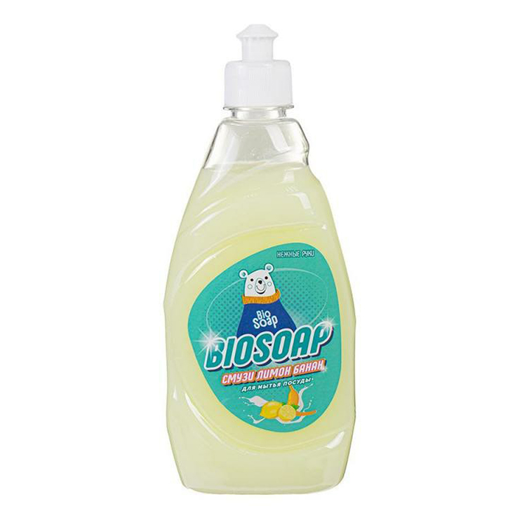 

Гель для мытья посуды Biosoap смузи-лимон-банан 0,45 л