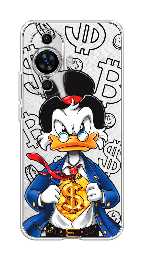 

Чехол на Huawei Nova 11 "Scrooge Goldman", Черный;белый;синий, 6121250-1