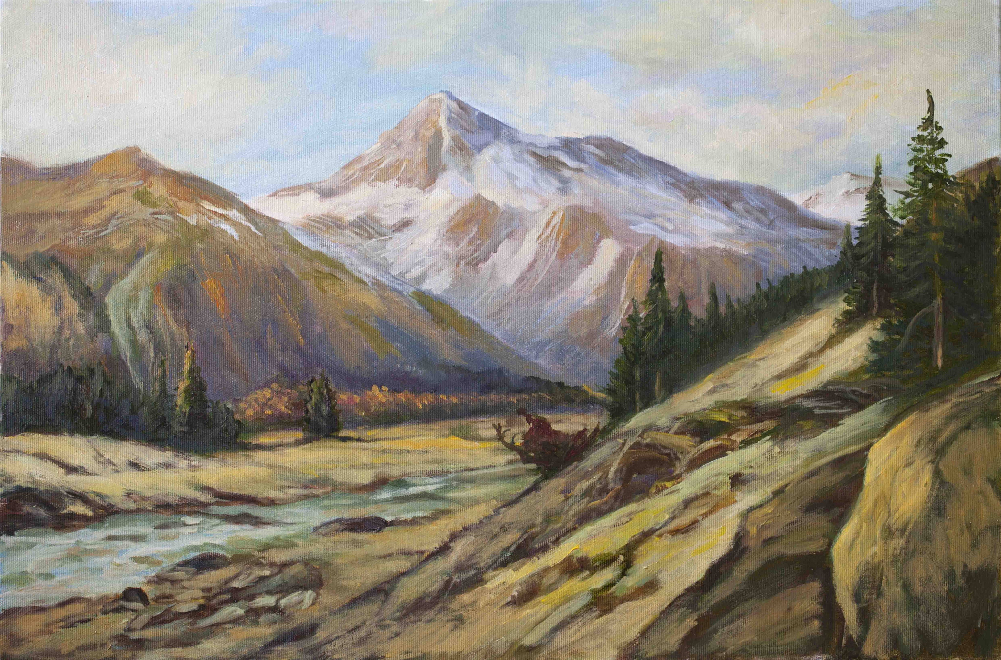 

Картина маслом "Горный пейзаж" 40x60