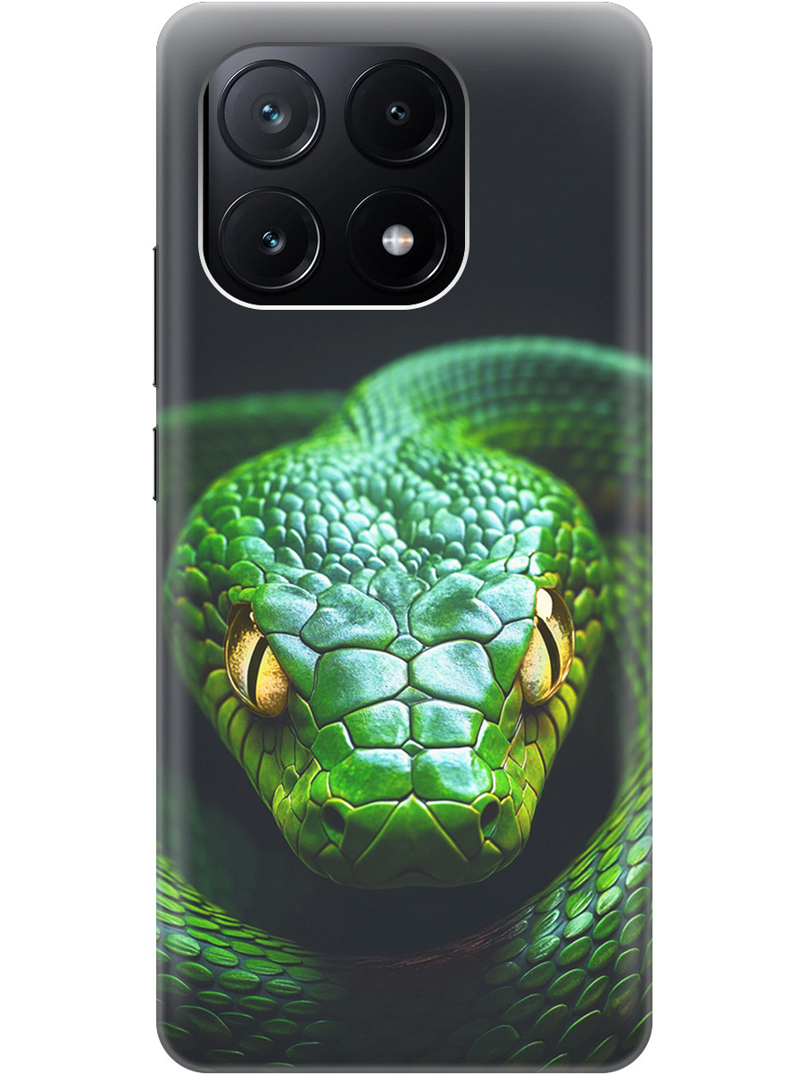 

Силиконовый чехол на Xiaomi Poco X6 Pro 5G с принтом "Зеленая змея", Прозрачный;черный;серебристый;зеленый, 780484113