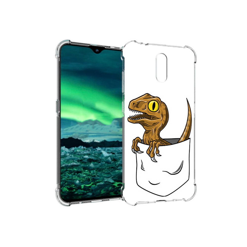 

Чехол MyPads Tocco для Nokia 2.3 динозавр в кармане (PT142254.97.327), Прозрачный, Tocco