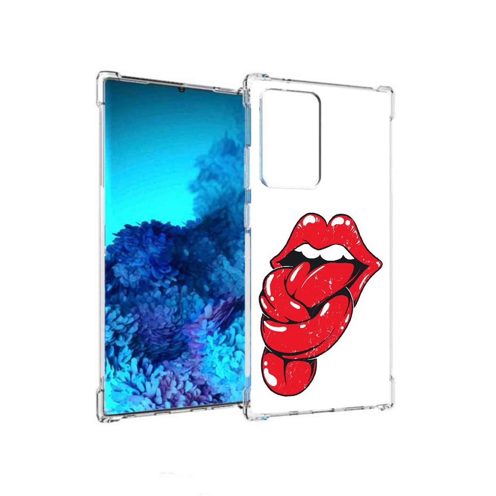 

Чехол MyPads Tocco для Samsung Galaxy Note 20 Ultra яркие губы с языком (PT151896.552.705), Прозрачный, Tocco