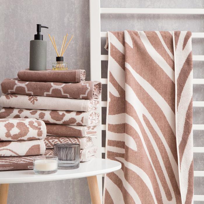 

Полотенце махровое Этель Zebra беж, 50х90 см, 100% хл, велюр, 420 гр/м2