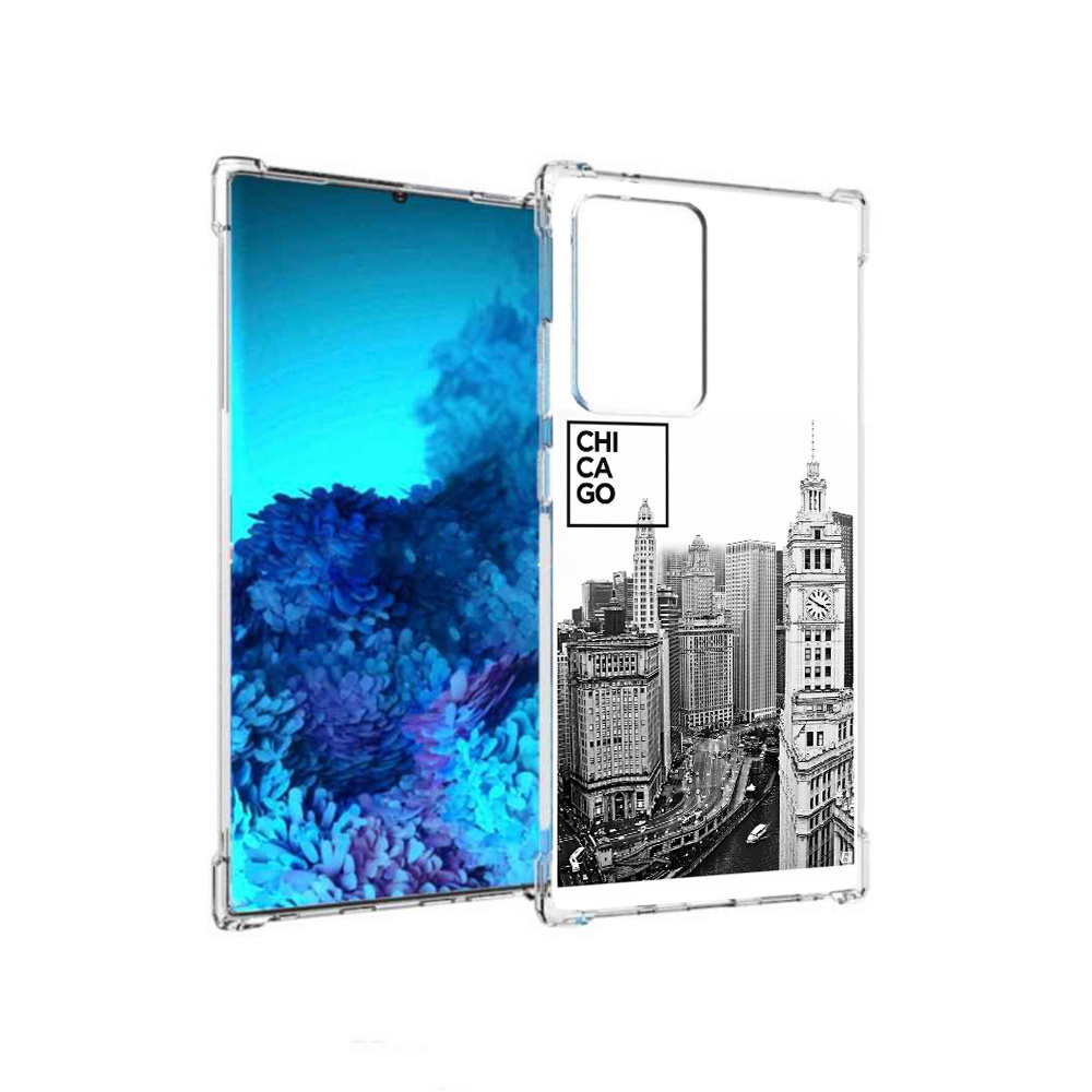 

Чехол MyPads Tocco для Samsung Galaxy Note 20 Ultra черно белый чикаго (PT151896.552.689), Прозрачный, Tocco