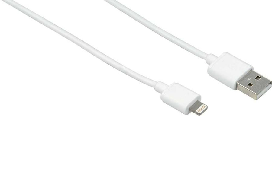 фото Кабель hama lightning, usb 2.0 (m), 1м, mfi, белый 00183298