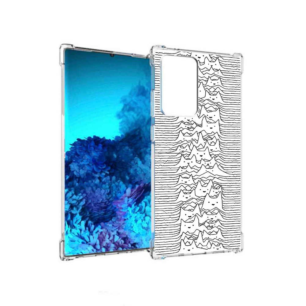 

Чехол MyPads Tocco для Samsung Galaxy Note 20 Ultra черно белые коты 3D (PT151896.552.682), Прозрачный, Tocco