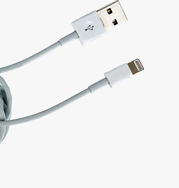 фото Кабель usb a(m), lightning (m), 1м, белый nobrand