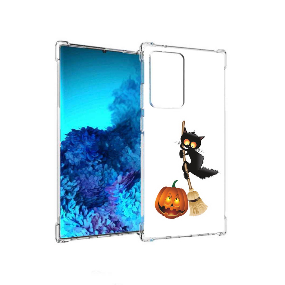 

Чехол MyPads Tocco для Samsung Galaxy Note 20 Ultra хэлуинский котик (PT151896.552.667), Прозрачный, Tocco