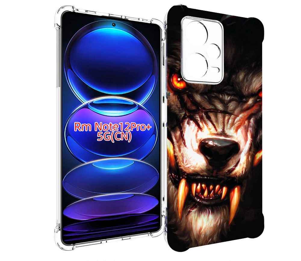 

Чехол MyPads злой голодный волк мужской для Xiaomi Redmi Note 12 Pro + Plus, Прозрачный, Tocco