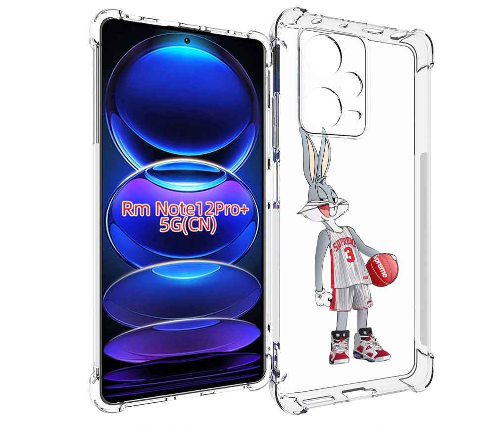 

Чехол MyPads заяц-баскетболист женский для Xiaomi Redmi Note 12 Pro + Plus, Прозрачный, Tocco