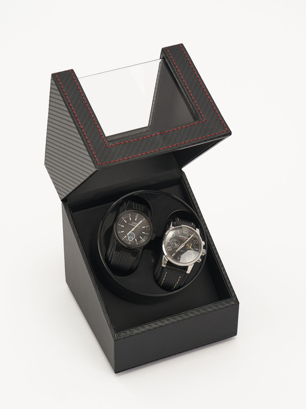 

Шкатулка, LES MONTRES, для подзавода и хранения часов, Черный;красный