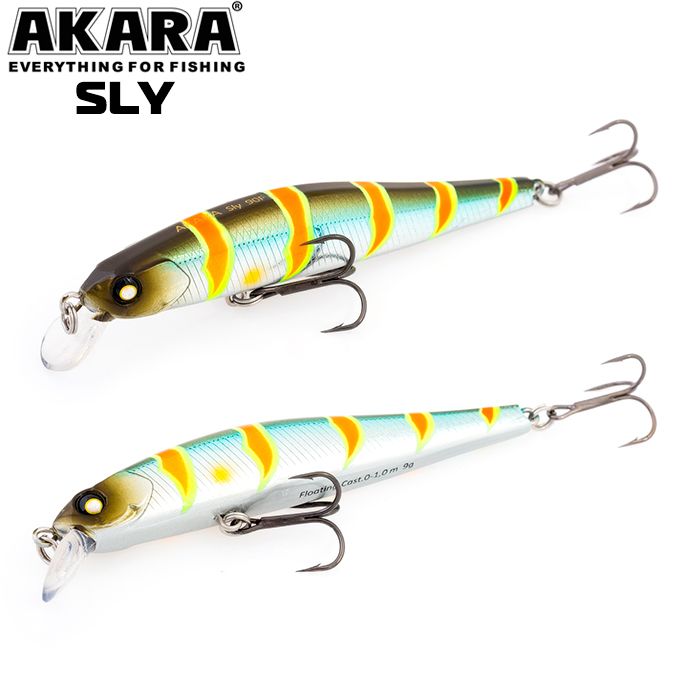 

Воблер Akara Sly 90SP 9 гр 1/3 oz 3,5 in A106, Разноцветный, Sly