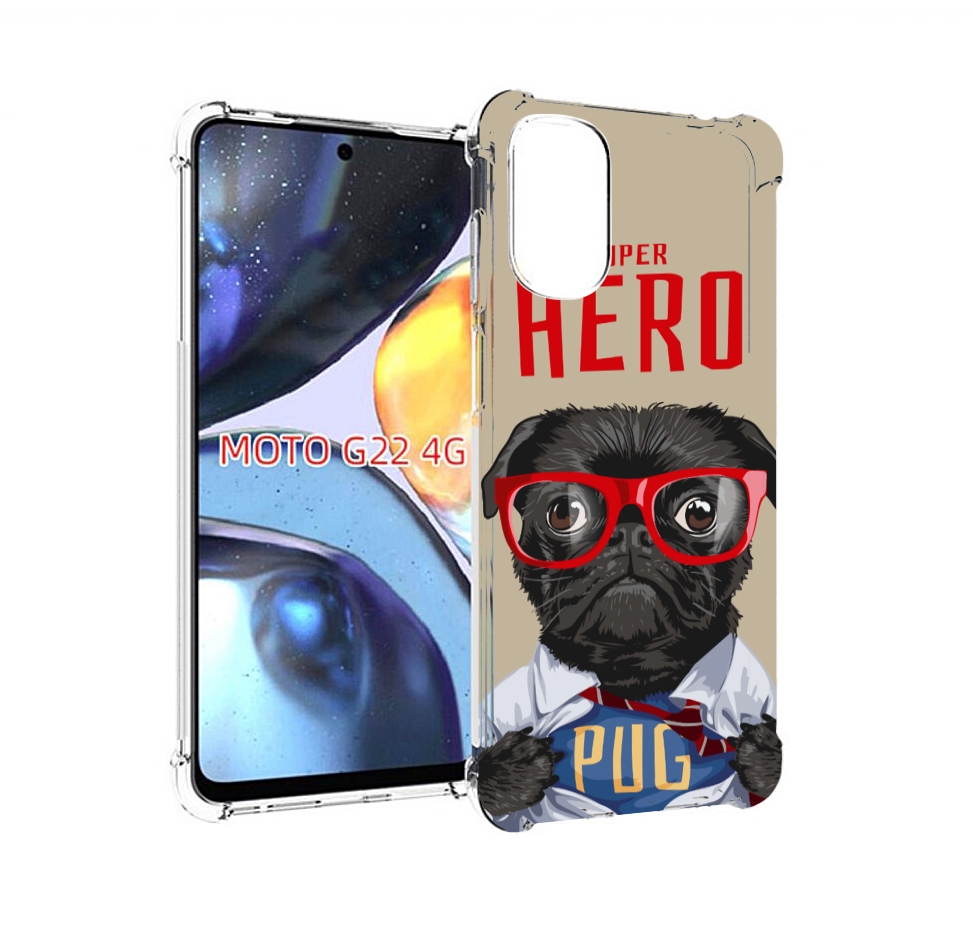 

Чехол MyPads Герой-PUG для Motorola Moto G22 4G, Прозрачный, Tocco