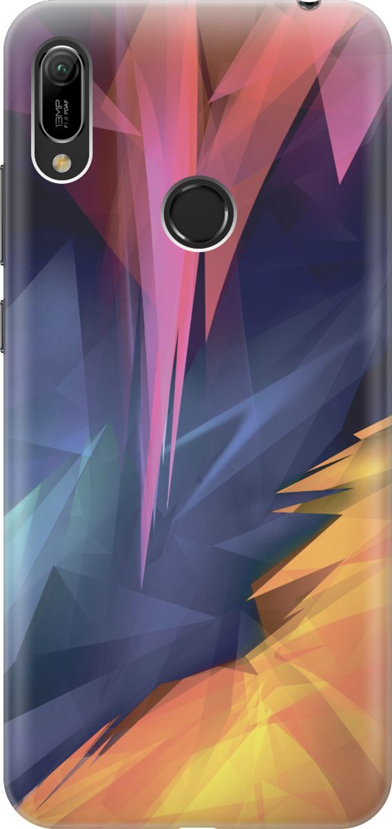 

Чехол на Honor 8A/8A Pro/Huawei Y6 (2019)/Y6 Prime (2019) "Розовый, синий, желтый", Желтый;розовый, 6185