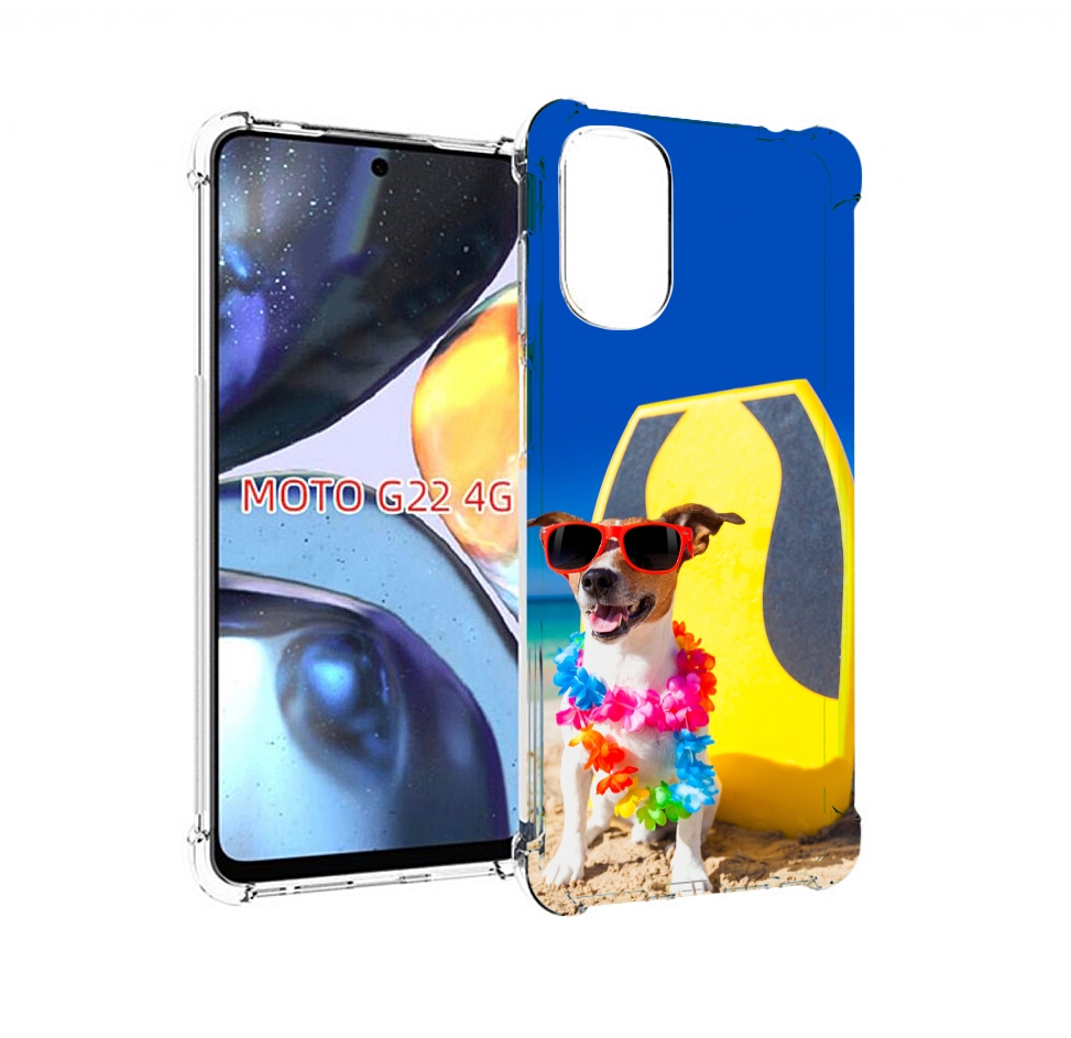 

Чехол MyPads Гавайская-собака для Motorola Moto G22 4G, Прозрачный, Tocco