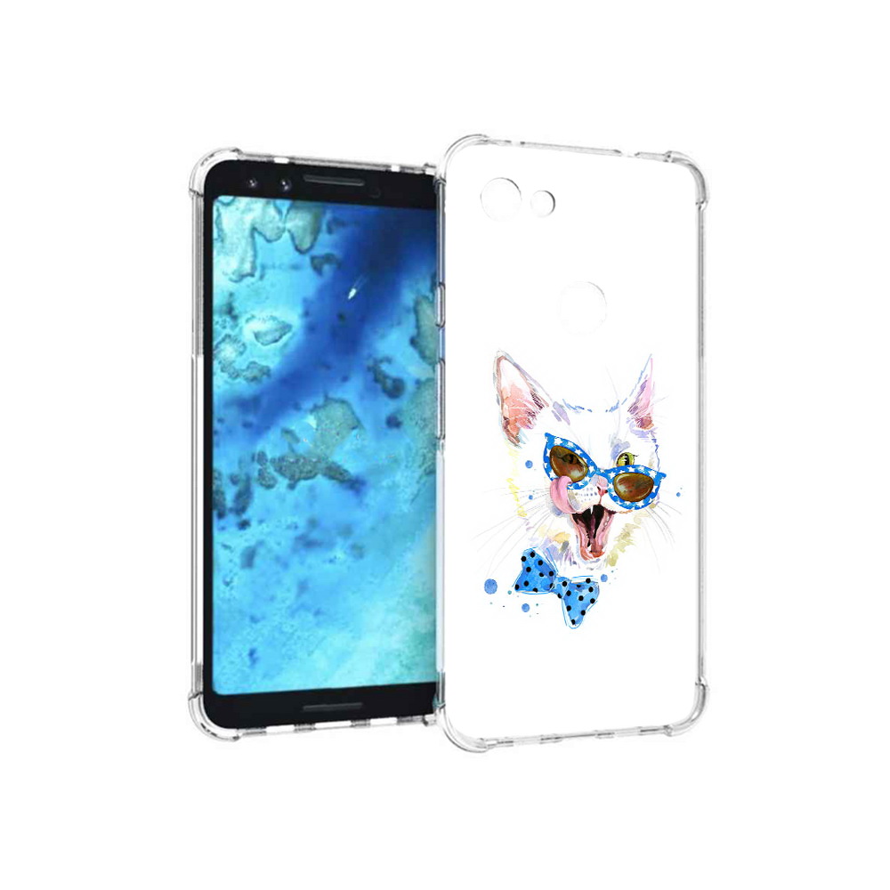 

Чехол MyPads Tocco для Google Pixel 3 белый кот, Прозрачный, Tocco