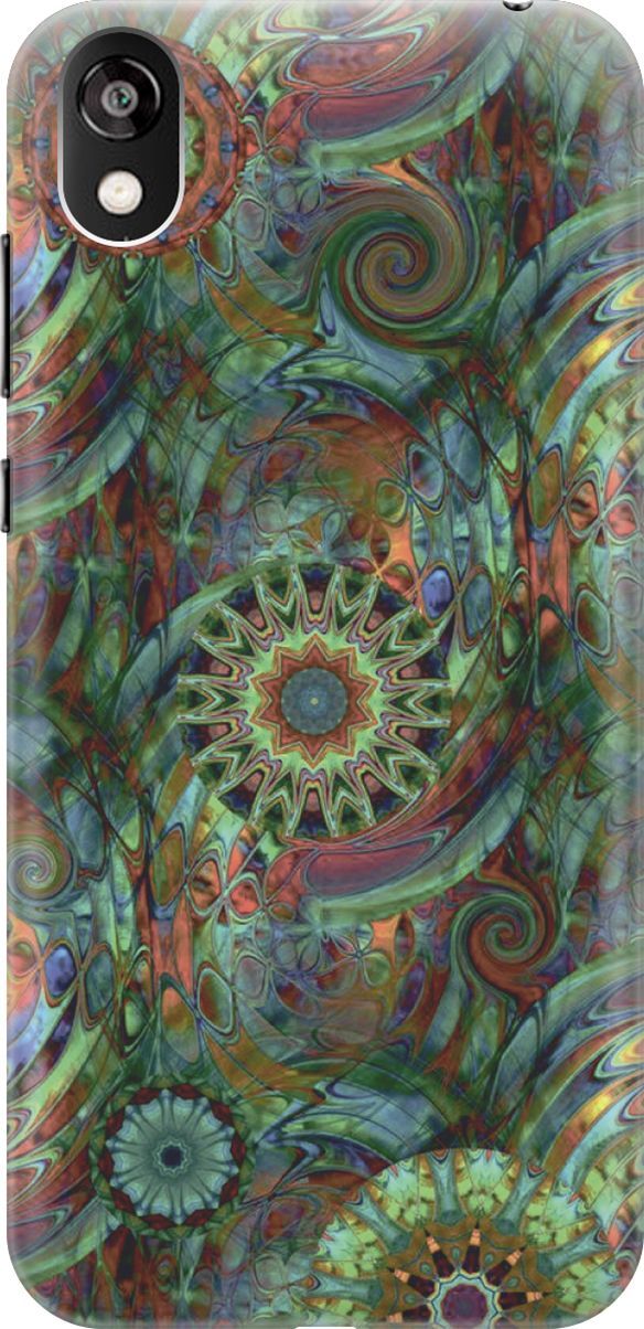 

Чехол на Honor 8S/Huawei Y5 (2019) "Зеленый колейдоскоп", Зеленый;красный, 6182