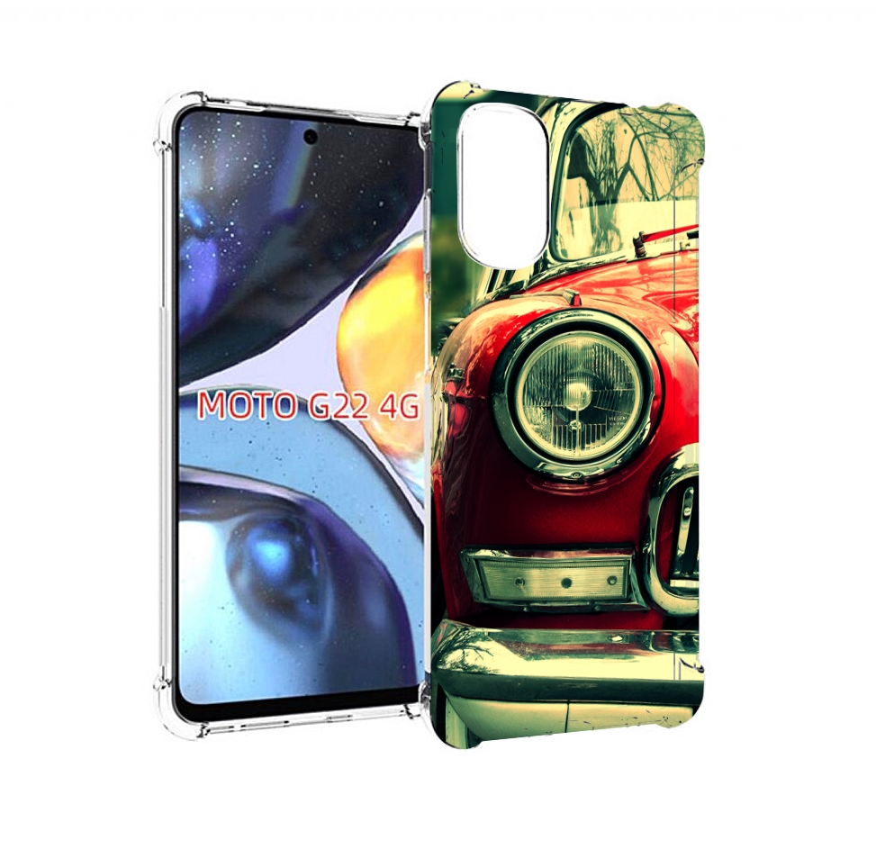 

Чехол MyPads Винтажная-машина мужской для Motorola Moto G22 4G, Прозрачный, Tocco