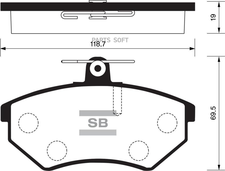 

Тормозные колодки Sangsin brake передние дисковые SP2005