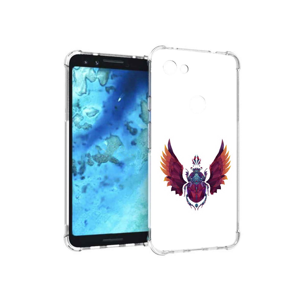 

Чехол MyPads Tocco для Google Pixel 3 алмазный скоробей, Прозрачный, Tocco