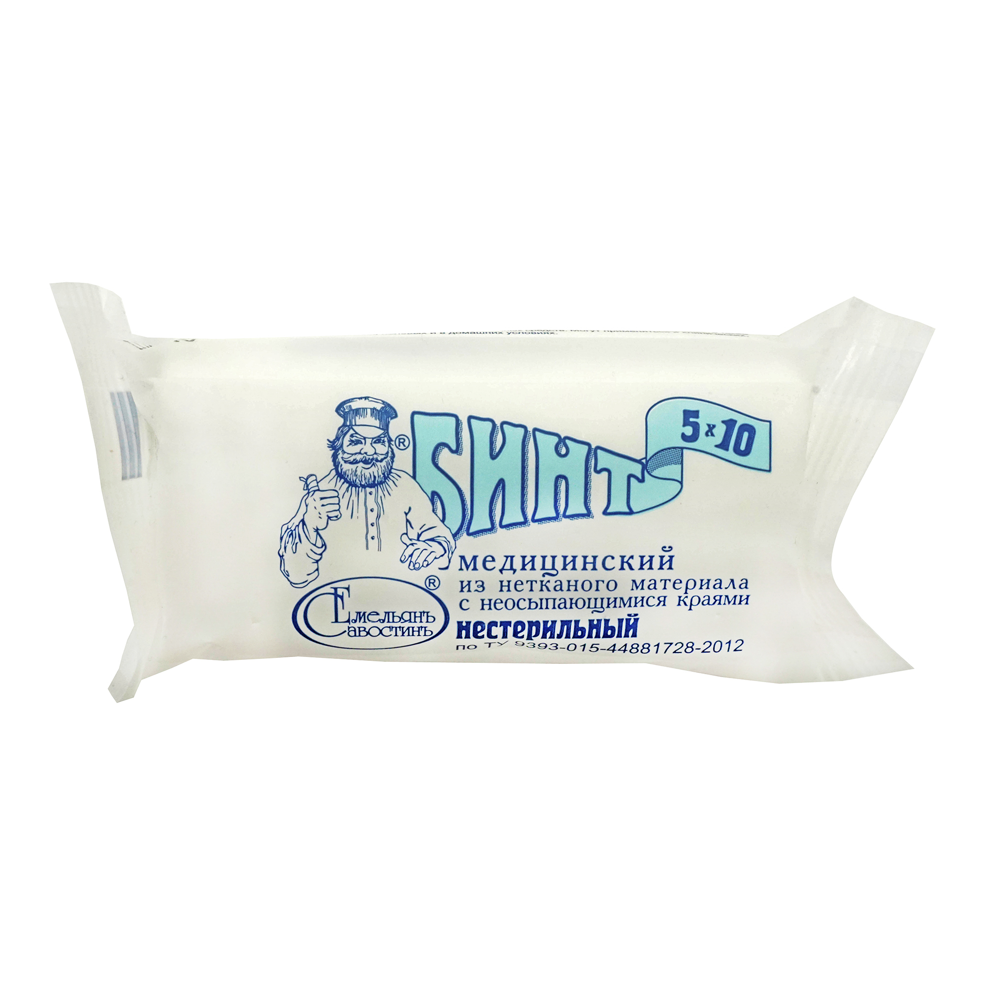 

Бинт медицинский нестерильный Емельянъ Савостинъ 5мх10 см, Белый