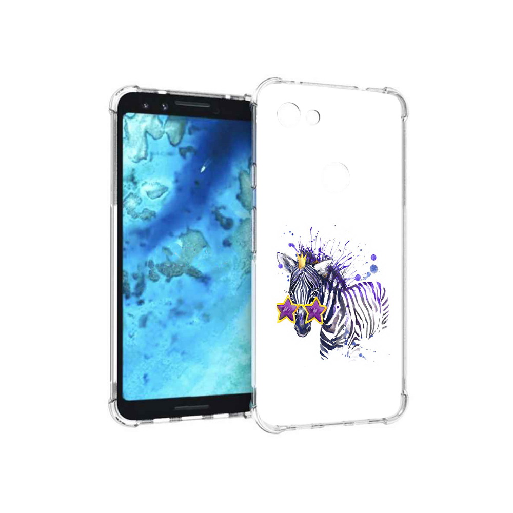 

Чехол MyPads Tocco для Google Pixel 3 акварельная зебра, Прозрачный, Tocco