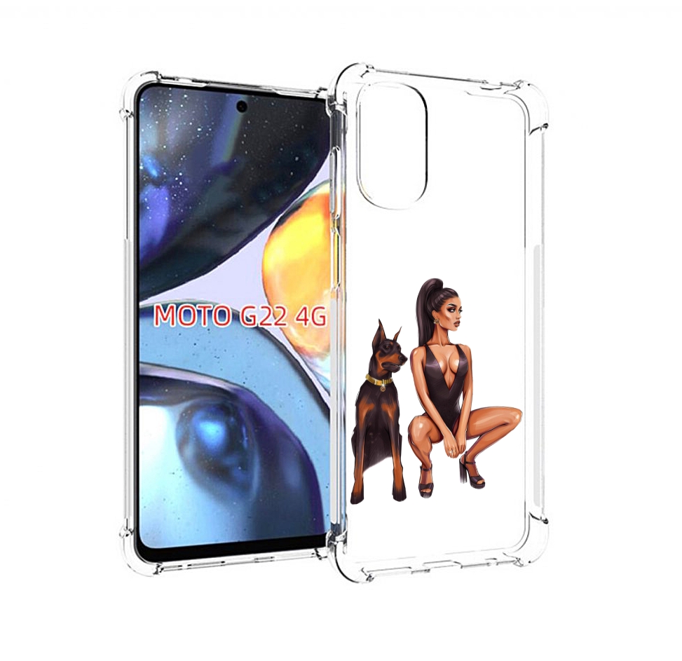 

Чехол MyPads Борзая-девушка для Motorola Moto G22 4G, Прозрачный, Tocco