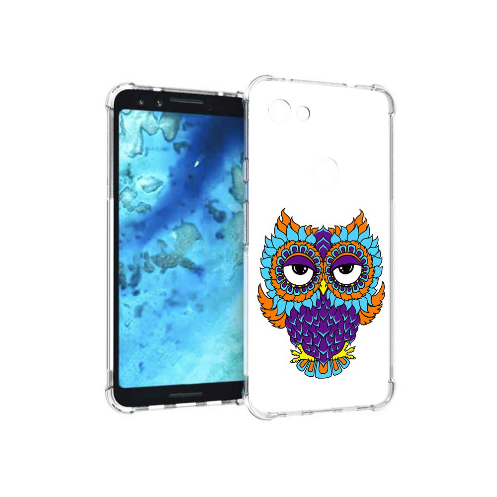 

Чехол MyPads Tocco для Google Pixel 3 Цветная сова, Прозрачный, Tocco
