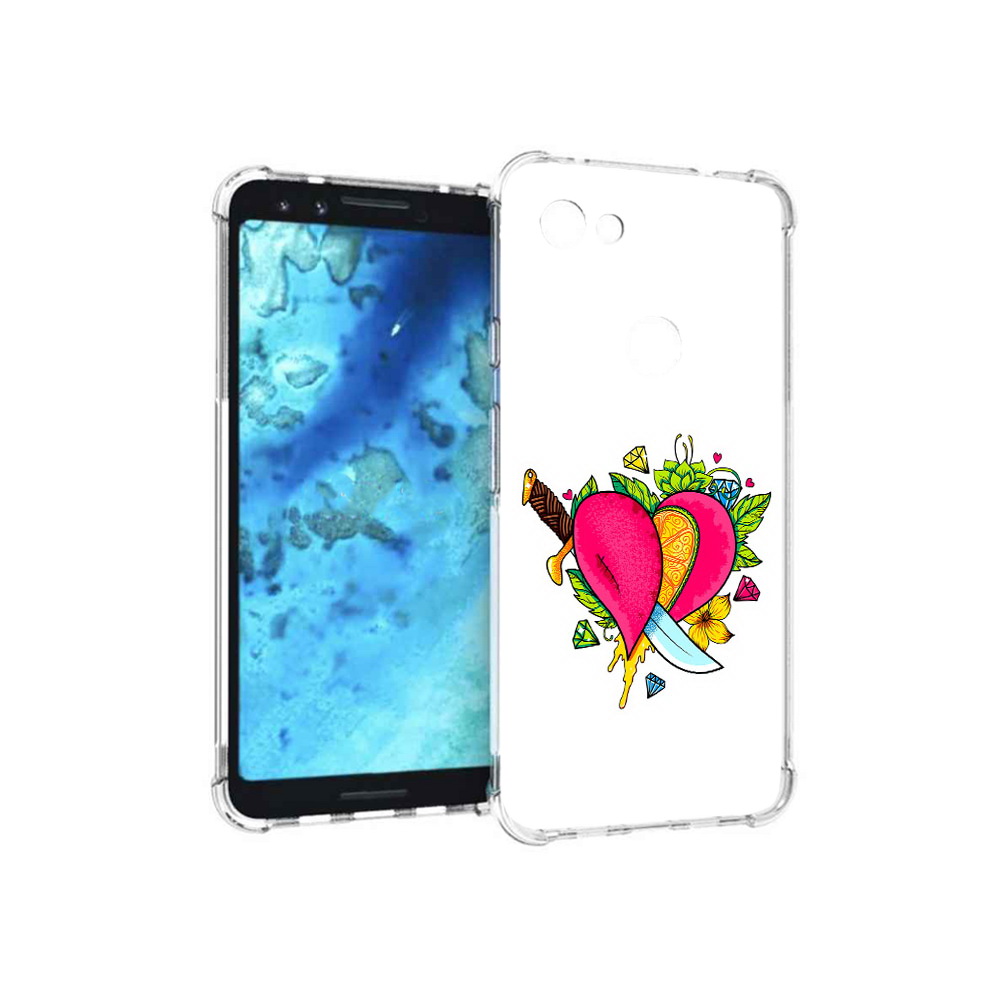 

Чехол MyPads Tocco для Google Pixel 3 Фруктовое сердце, Прозрачный, Tocco