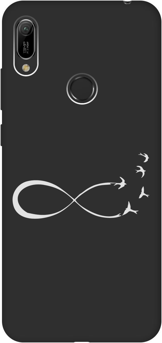 

Чехол на Honor 8A/8A Pro/Huawei Y6 (2019)/Y6 Prime (2019) "Infinity W" черный, Черный;серебристый, 8391